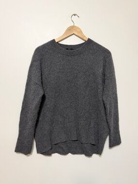 Theory Cashmere Gray Sweater Size Large Women’s Crewneck Jumper Pullover